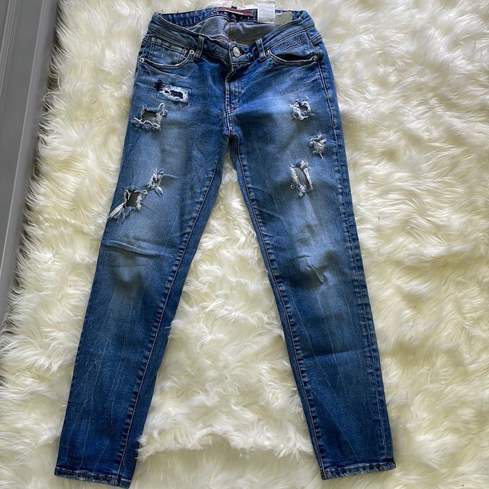 Buckaroo Jeans Original Vintage Distressed Lightwash Jeans Sz 27, (1021)